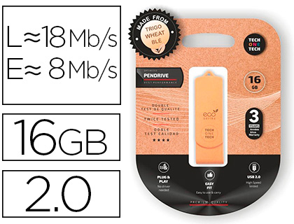 MEMORIA USB TECH ONE TECH ECOTECH BIODEGRADABLE 16 GB USB 2.0
