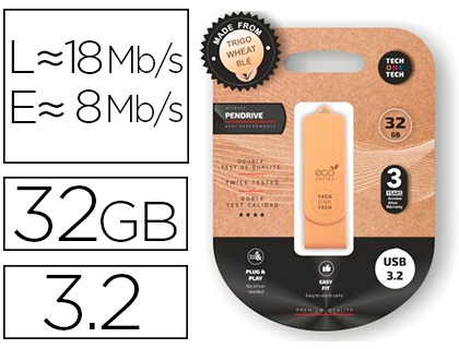 MEMORIA USB TECH ONE TECH ECOTECH BIODEGRADABLE 32 GB USB 3.2