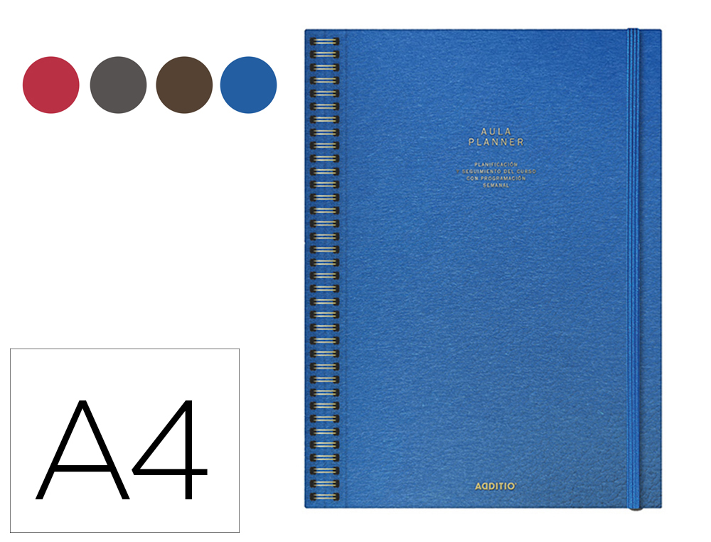 CUADERNO AULA PLANNER ADDITIO DIN A4 160 PAGINAS PLAN ANUAL Y MENSUAL CON PROGRAMACION Y EVALUACION