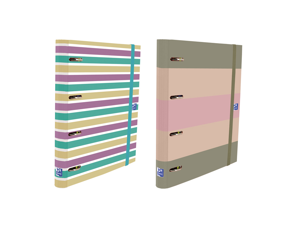 CARPETA 4 ANILLAS OXFORD EUROPEANBINDER TAPA EXTRADURA DIN A4 + RECAMBIO 120 HOJAS CUADRO 5 MM