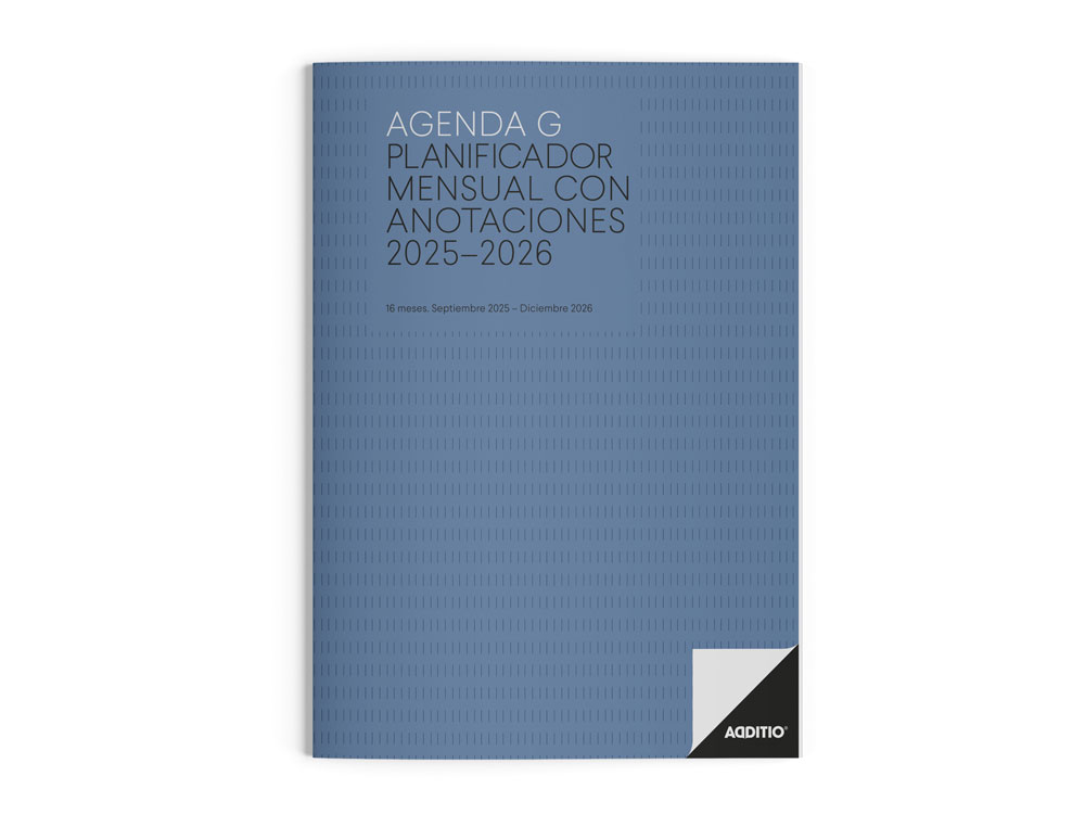 AGENDA G MES VISTA ADDITIO PLANIFICADOR 16 MESES 19,5X28,5 CM COLORES SURTIDOS
