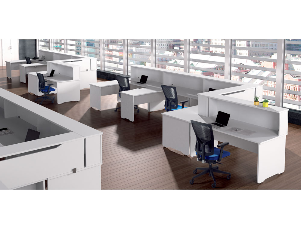 MOSTRADOR DE ALTILLO ROCADA VALIDO PARA MESAS WORK METAL EXECUTIVE 180X30X40 CM ACABADO AN02 GRIS/GRIS