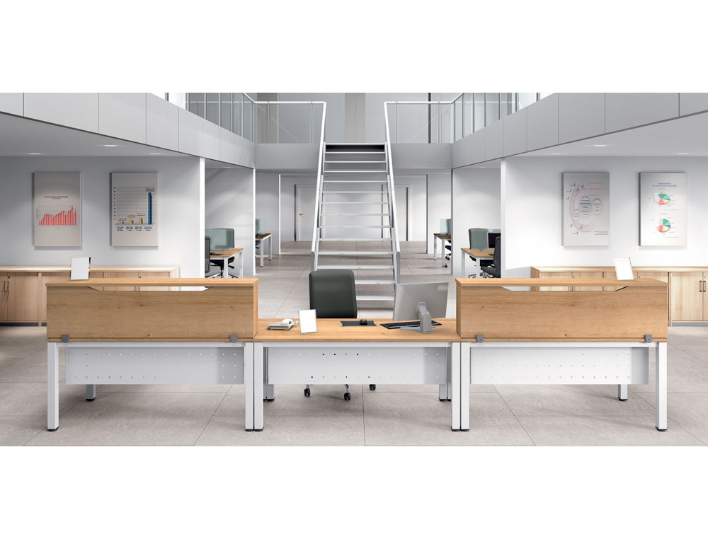 MOSTRADOR DE ALTILLO ROCADA VALIDO PARA MESAS WORK METAL EXECUTIVE 180X30X40 CM ACABADO AN02 GRIS/GRIS