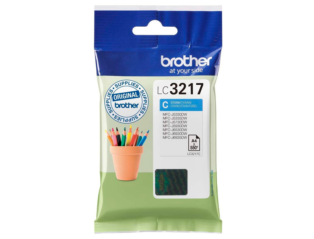 INK-JET BROTHER LC3217C MFCJ6530 / MFC-J6935 CIAN 550 PAGINAS
