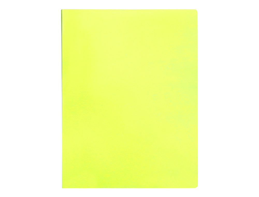 CARPETA LIDERPAPEL ESCAPARATE 80 FUNDAS POLIPROPILENO DIN A4 AMARILLO FLUOR OPACO