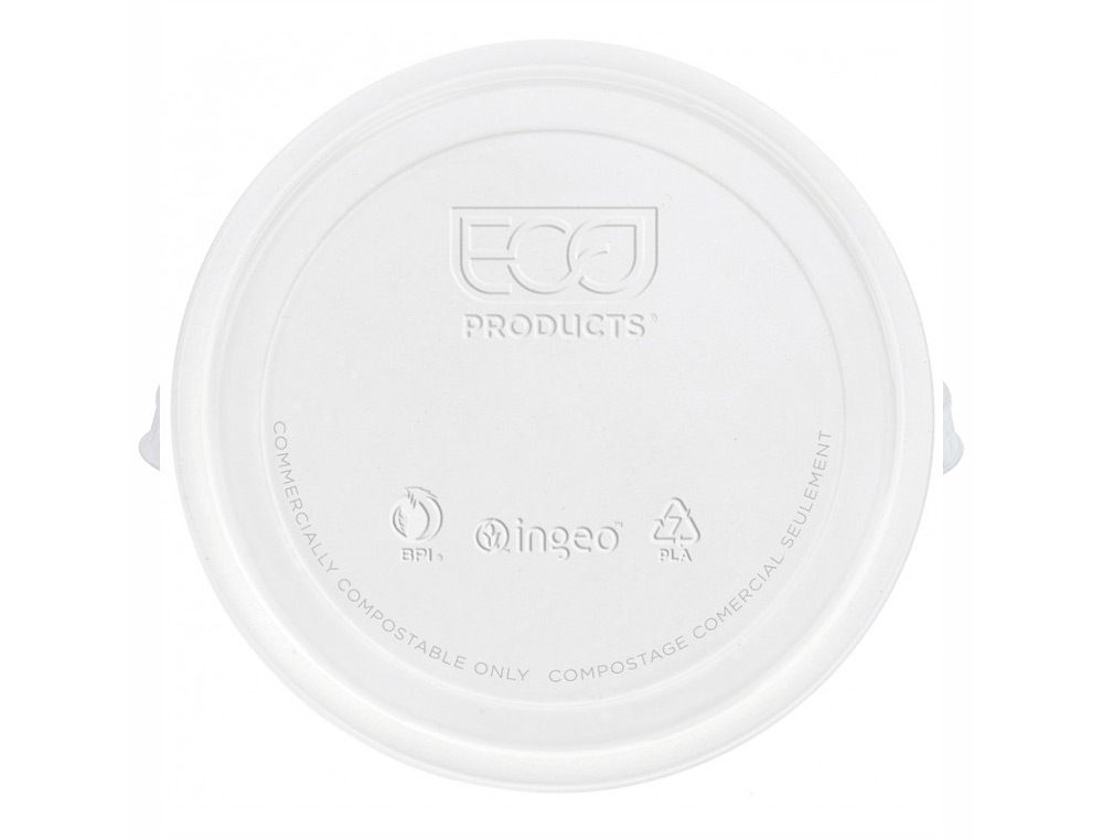 TAPA DE PLASTICO BIODEGRADABLE PARA VASO DE 195/220 CC PAQUETE DE 100 UNIDADES