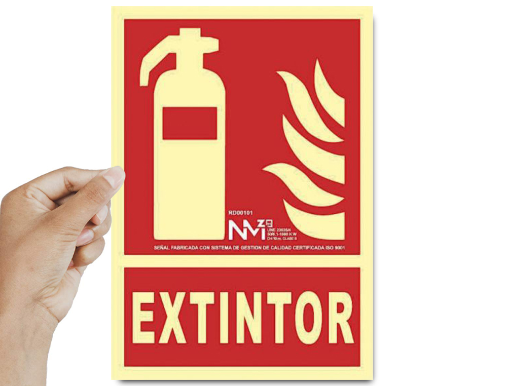 PICTOGRAMA ARCHIVO 2000 EXTINTOR PVC ROJO LUMINISCENTE 210X300 MM