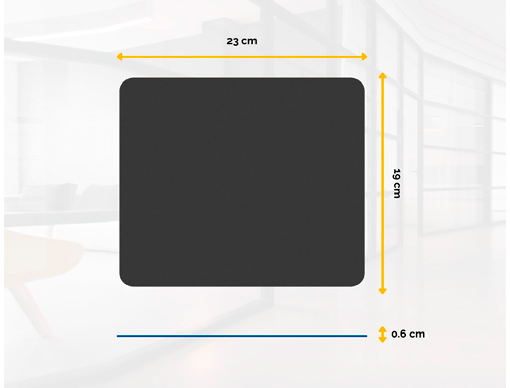 ALFOMBRILLA PARA RATON FELLOWES ESTANDAR RECICLADA 50% COLOR NEGRO