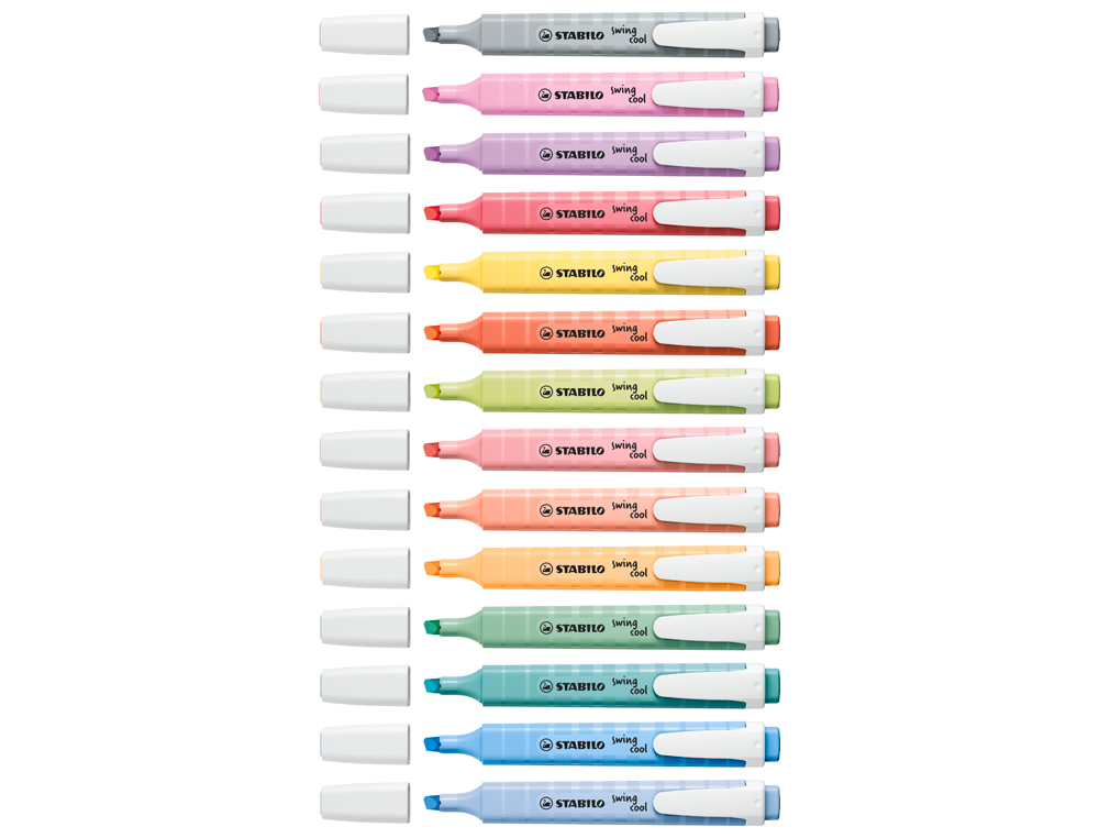 ROTULADOR STABILO FLUORESCENTE FINO SWING COOL PASTEL ESTUCHE DE 8 UNIDADES COLORES SURTIDOS