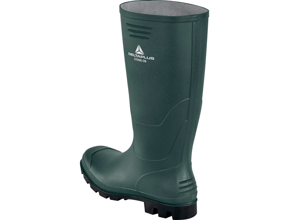 BOTAS DELTAPLUS DE SEGURIDAD STONE PVC VERDE SUELA DE TACOS TALLA 40