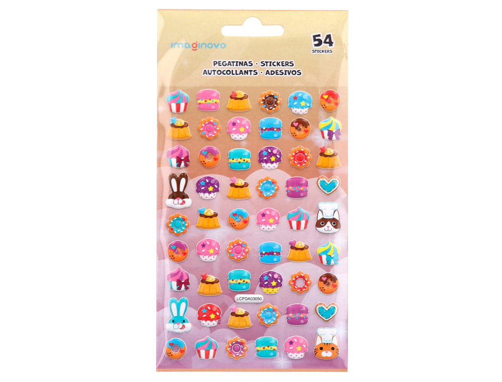 PEGATINAS IMAGINOVO DULCES MAGIC DREAMS CON RELIEVE 190X105 MM EN BLISTER