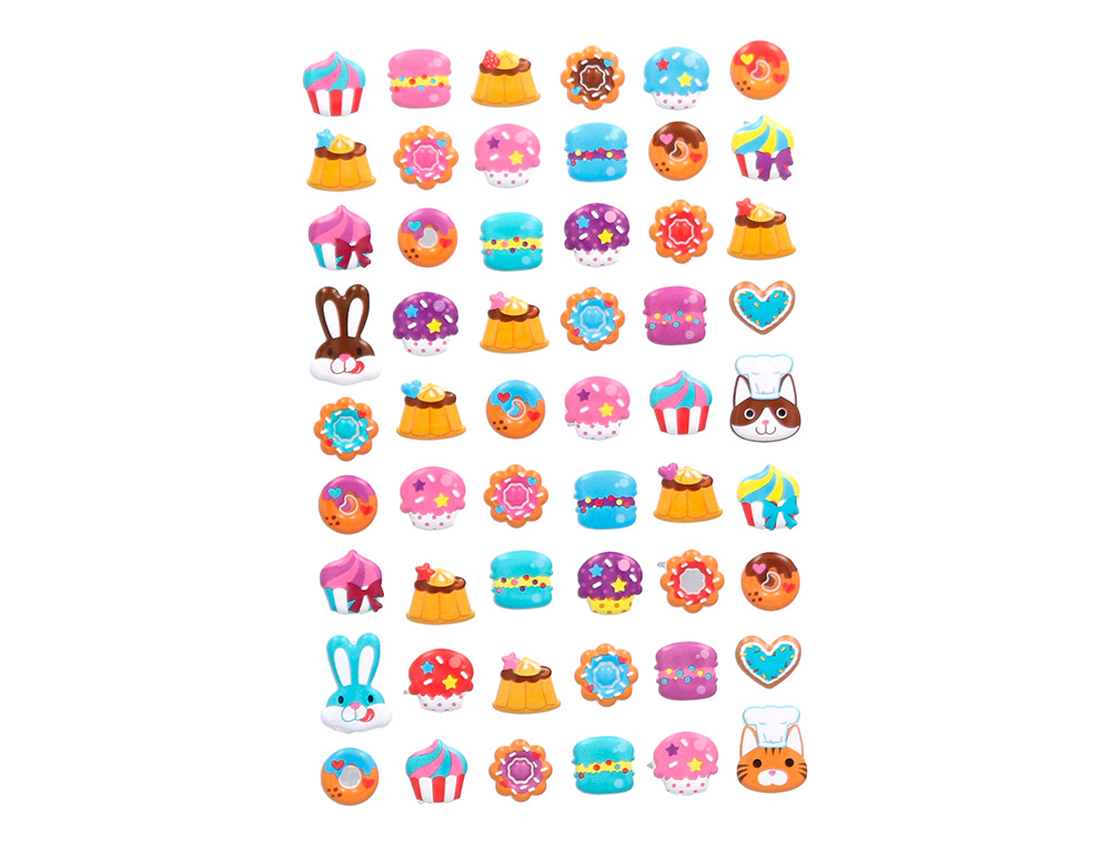 PEGATINAS IMAGINOVO DULCES MAGIC DREAMS CON RELIEVE 190X105 MM EN BLISTER