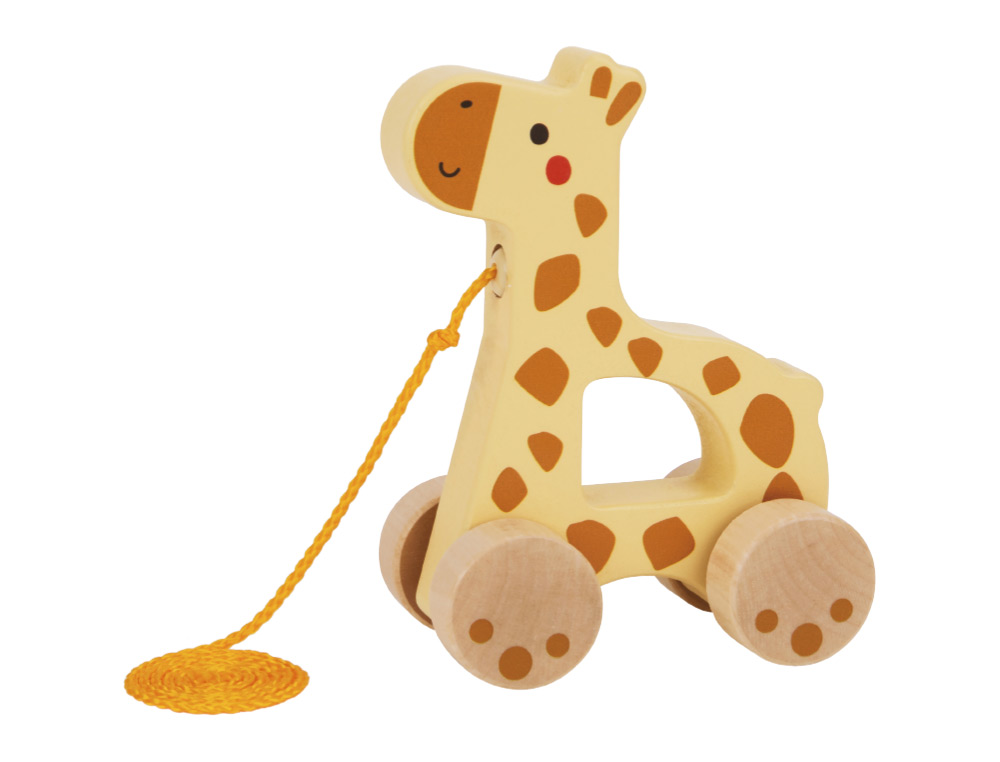 JUEGO INFANTIL IMAGINOVO MADERA JIRAFA PARA ARRASTRAR CON RUEDAS +12 MESES 16X12X5,4CM