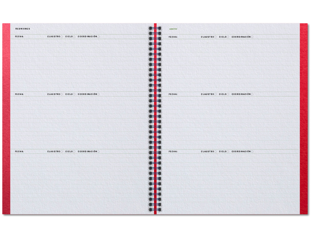CUADERNO AULA PLANNER ADDITIO DIN A4 160 PAGINAS PLAN ANUAL Y MENSUAL CON PROGRAMACION Y EVALUACION