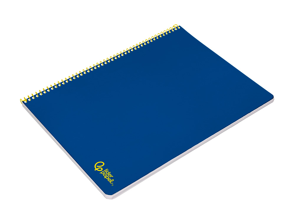 CUADERNO ESPIRAL LIDERPAPEL A4 SMART TAPA BLANDA 80H 75GR RAYADO HORIZONTAL CON MARGEN COLOR AZUL OSCURO