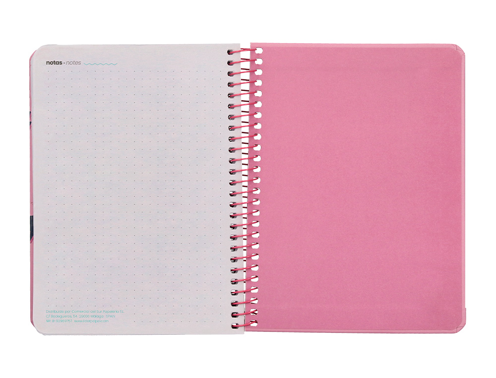 AGENDA ESCOLAR LIDERPAPEL 25-26 ESPIRAL PATTERNS RAYOS ROSA SEMANA VISTA A6 BILINGÜE PAPEL FSC 80 GR