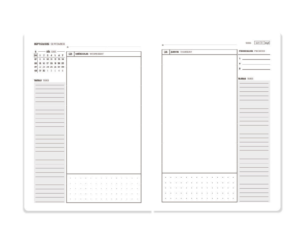 AGENDA ESCOLAR ANTARTIK 25-26 ESPIRAL ESSENTIALS ROSA DIA PAGINA A5 BILINGÜE PAPEL FSC 80 GR