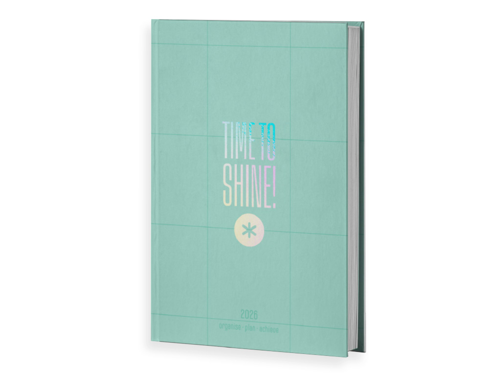 AGENDA ENCUADERNADA ANTARTIK TIME TO SHINE A5+ 2026 DA PGINA VERDE PAPEL 80G FSC