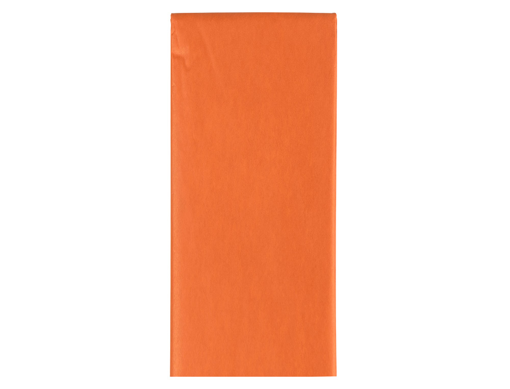 PAPEL SEDA LIDERPAPEL 52X76CM 18G/M2 BOLSA DE 5 HOJAS NARANJA