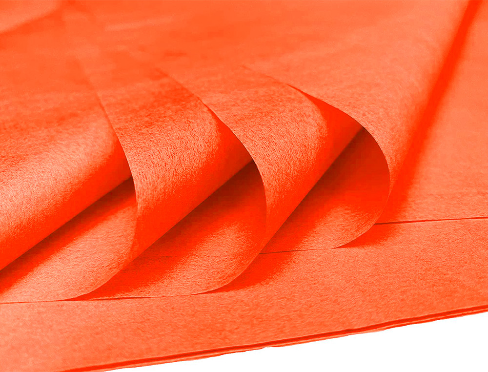 PAPEL SEDA LIDERPAPEL 52X76CM 18G/M2 BOLSA DE 5 HOJAS NARANJA