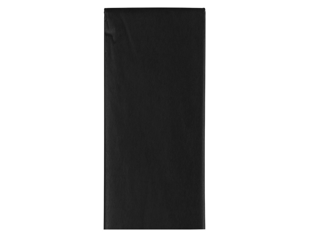 PAPEL SEDA LIDERPAPEL 52X76CM 18G/M2 BOLSA DE 5 HOJAS NEGRO