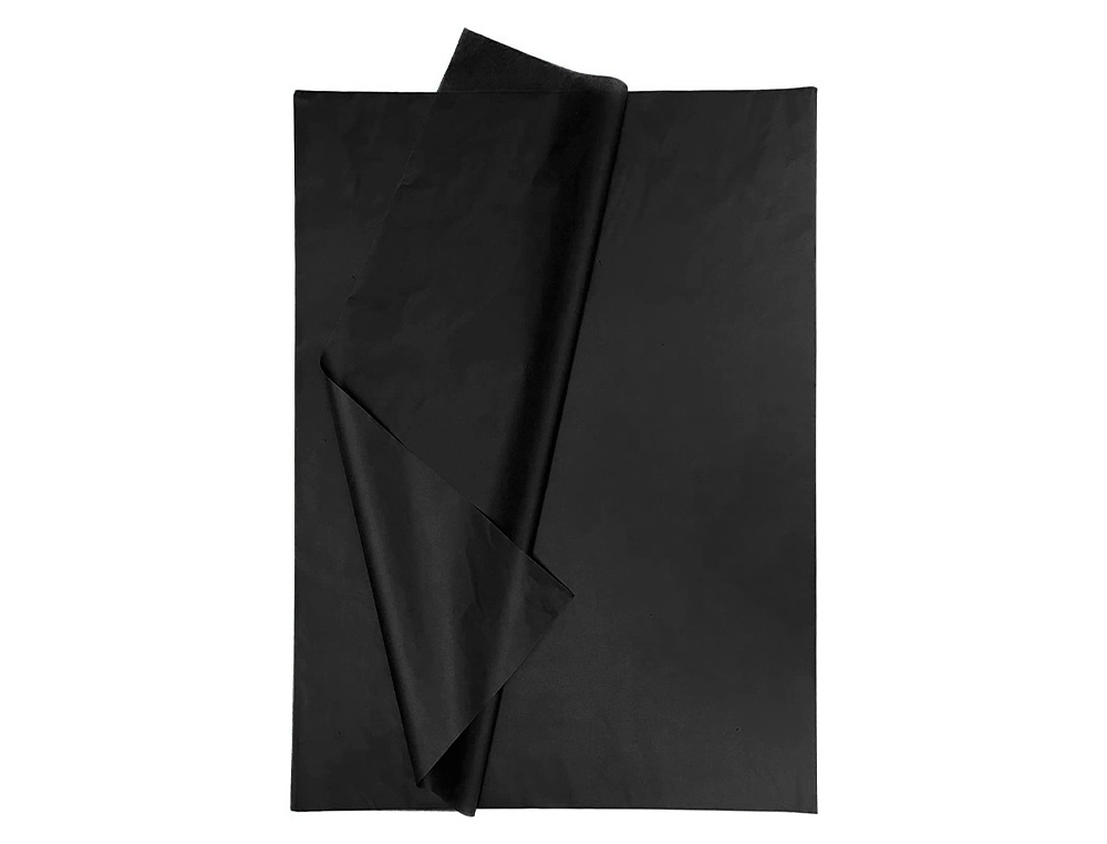 PAPEL SEDA LIDERPAPEL 52X76CM 18G/M2 BOLSA DE 5 HOJAS NEGRO
