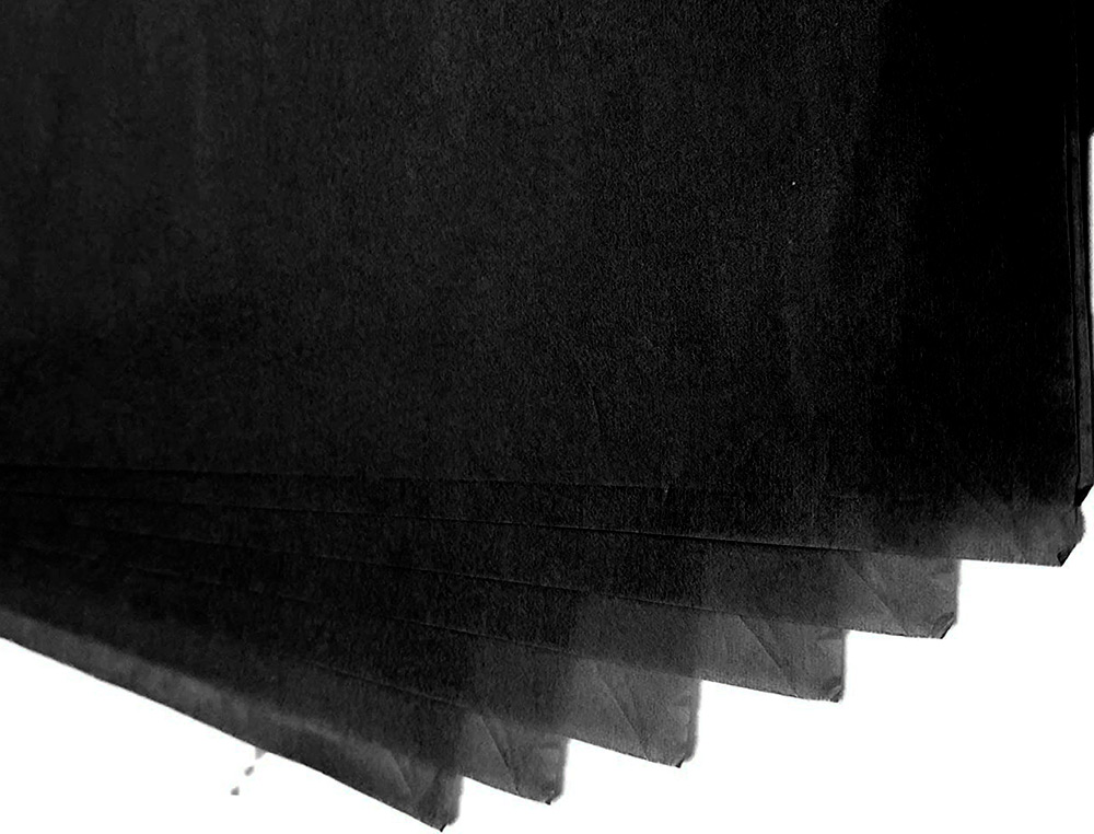 PAPEL SEDA LIDERPAPEL 52X76CM 18G/M2 BOLSA DE 5 HOJAS NEGRO