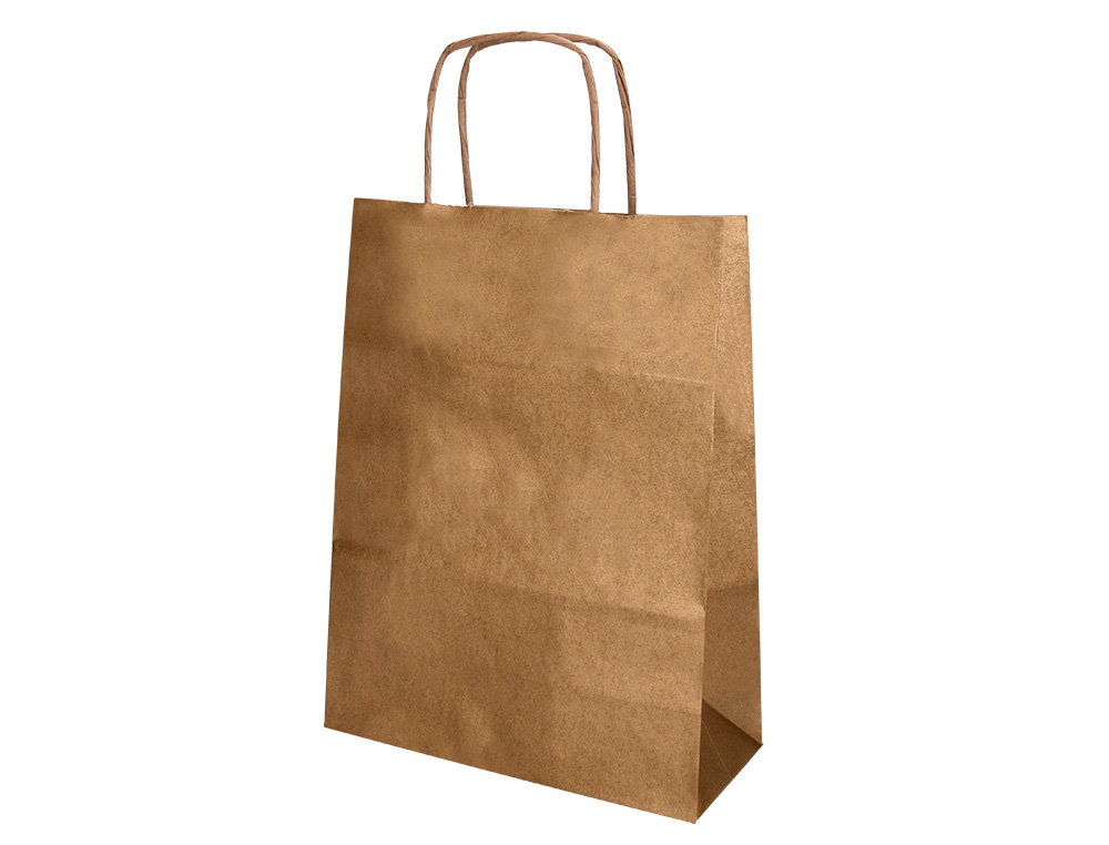 BOLSA KRAFT Q-CONNECT NATURAL ASA RETORCIDA 240X100X310 MM