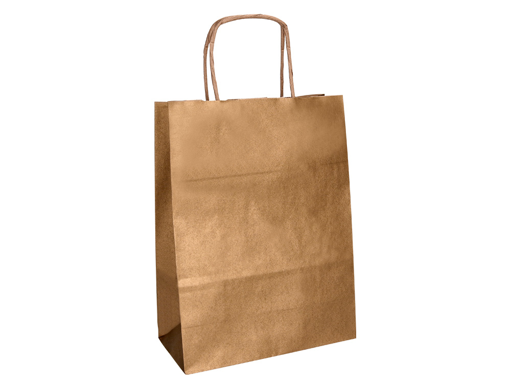 BOLSA KRAFT Q-CONNECT NATURAL ASA RETORCIDA 240X100X310 MM