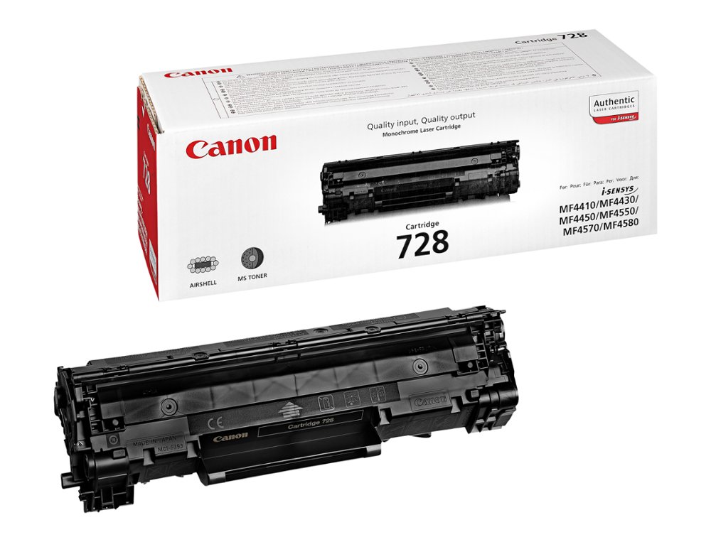TONER CANON 728 I-SENSYS MF4410 / 4450D / 4580DN / L150 NEGRO 2.100 PAG